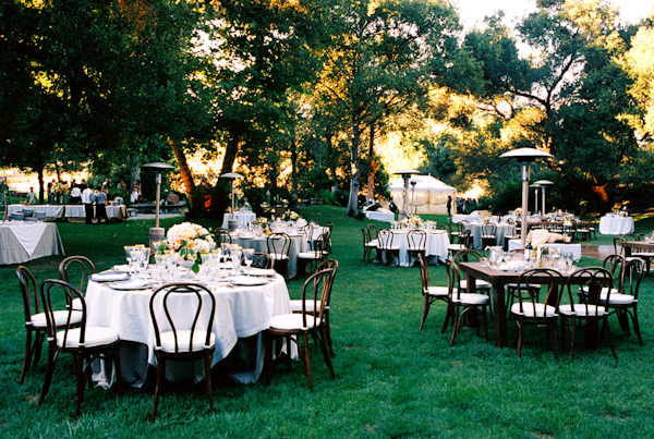 outdoor wedding reception tables photo by Yvette Roman Photography